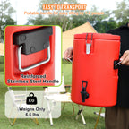 SucceBuy  Stainless Steel Insulated Beverage Dispenser 2 Gallon 7.6 Liter Thermal Hot and Cold Drink Server Dispenser