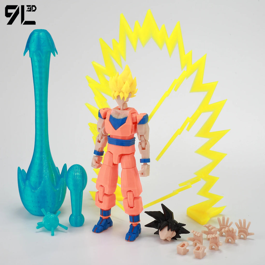 9L3D Printed Dragon Ball Son Goku Vegeta Beerus Frieza Anime Lucky13 Dummy13 Titan13 Action Figures Multi-Jointed Movable Toys