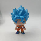 Funko Dragon Ball Goku #121 Super Saiyan Model Cake Ornament Toy Sculpture Blue Practice Suit Animated Character Statue