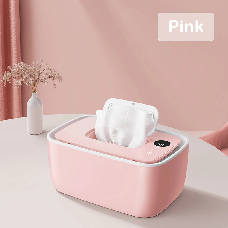 DMWD Electric Baby Wet Tissue Dispenser Paper Case Napkin Heating Storage Box Warmer Temperature Control Thermostat Wipes Heater