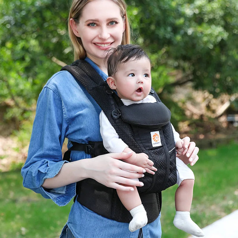 Egobaby Omni Breeze Baby Carrier All Carry Positions Breathable Mesh with Enhanced Lumbar Support & Airflow (7-45 Lb)