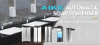 AIKE Air Tank Heavy Duty Automatic Hand Dryer HEPA Filter UL Approved 1450W Brushed Stainless Steel Finish Hand Drying Machine