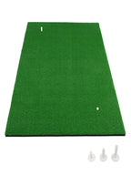 Golf Hitting Mat, Reel Feel Golf Practice Mat with Synthetic Turf and 2 Tee Positions, 3 Rubber Tees Included, Golf Putting