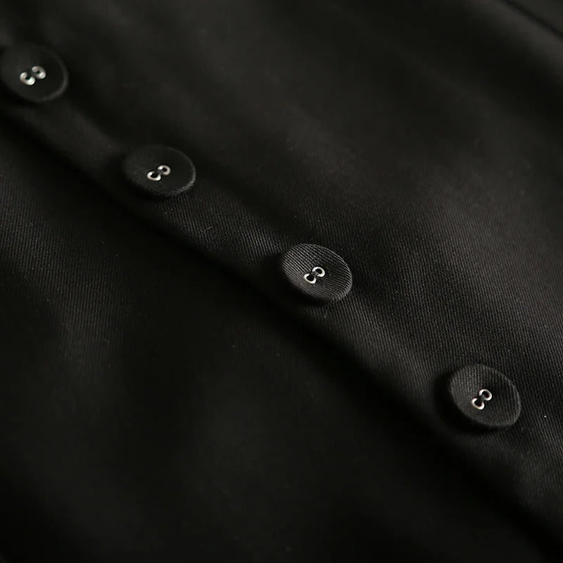 #0709 Spring Autumn Suit Vest Women Sleeveless Jacket Short Office Vest Coat Slim Single Breasted Vest Waistcoat Female Black
