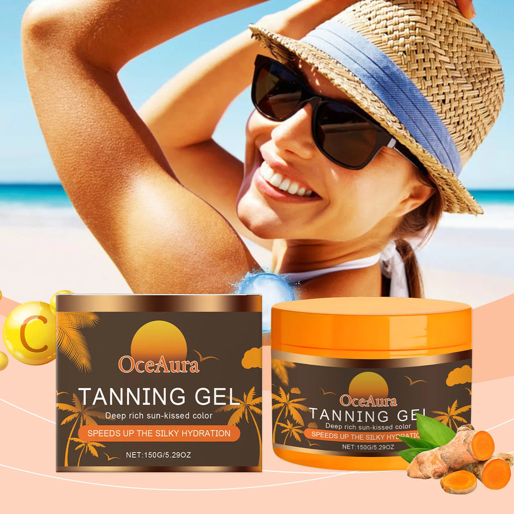 Body Tanning Gel Hydrating Lasting Natural Bronzing Soothe Drying Even Skin Tone Accelerate Dark Skin Sun Tanning Body Cream