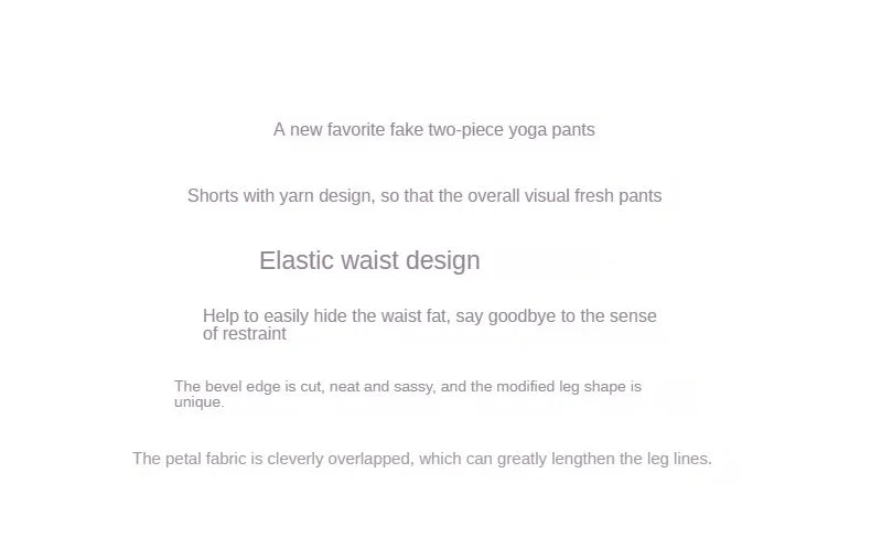 Women Leisure Sports Anti-exposure Fake Two-piece Slimming Sports Gym Nude Yoga Breathable Shorts