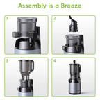 BioloMix Cold Press Juicer,with 130mm Feed Chute,Fit Whole Fruits & Vegetables,High Juice Yield,BPA FREE Slow Masticating Juicer