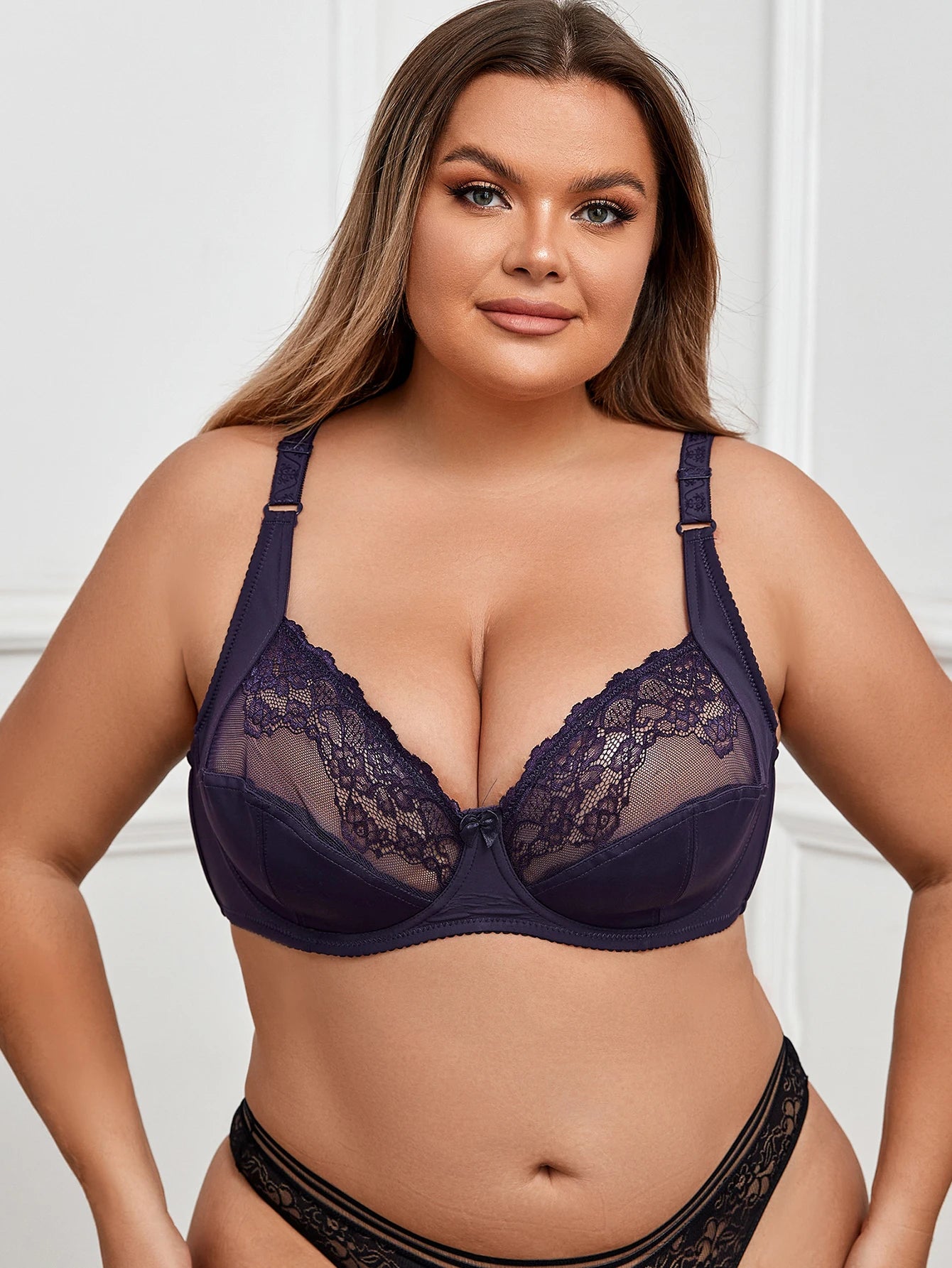 New Plus Size Bras for Women Underwear Super Thin Sexy Lace Brassiere Main image