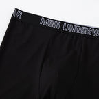 4/10 Piece Men's And Teenagers' Four Season Black Basic Versatile Elastic Waisted Underwear Boxer Shorts Plus Size Sport Shorts