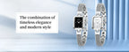 BERNY Square Women Wristwatch Luxury Fashion Quartz watches Minimalist Rectangle Mini Dial Stainless Steel Jewelry Women's Watch