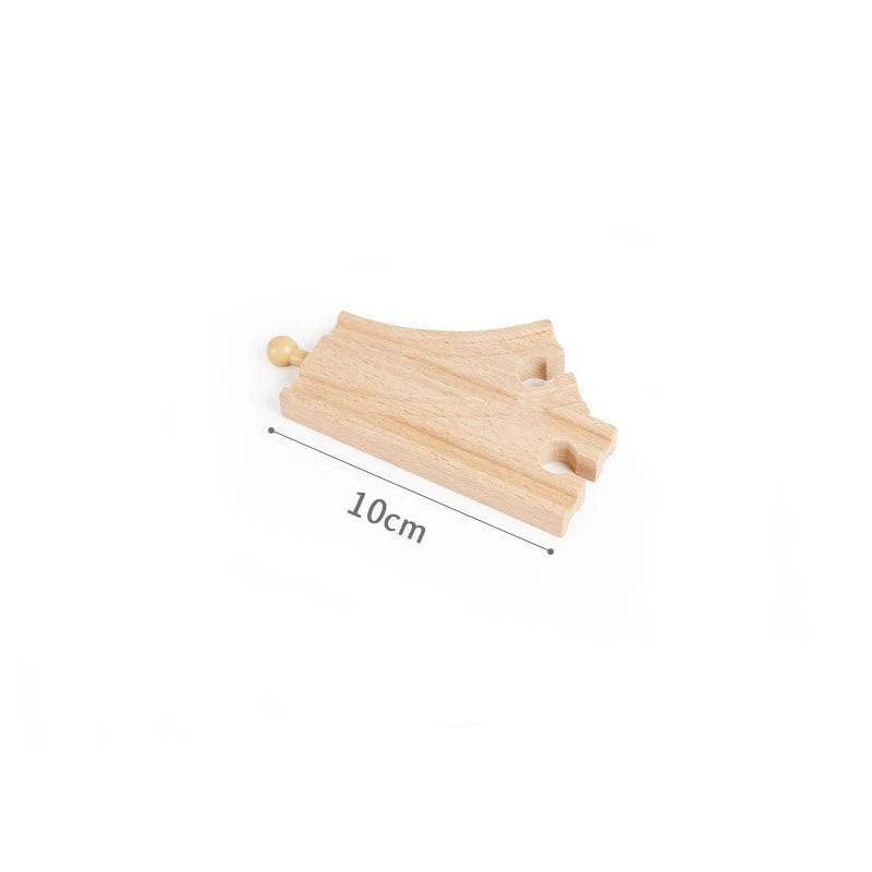 Wooden Train Track Assembly Toys For All Thomas Trains Car Bridge Piers Traffic Light Beech Wooden Railway Kid Creative Toy