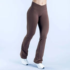 NCLAGEN Vision Flares Women's Gym Fashion Yoga Pants Front Cross High Waist Seamless Sports Leggings Fitness Wide-leg Trousers