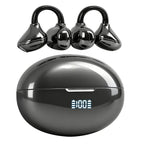 UYUXIO Clip Ear Open Earbuds BT 5.4 Headphones IPX7 Waterproof Headsets Clip on Earphones with Microphone for Sports Running