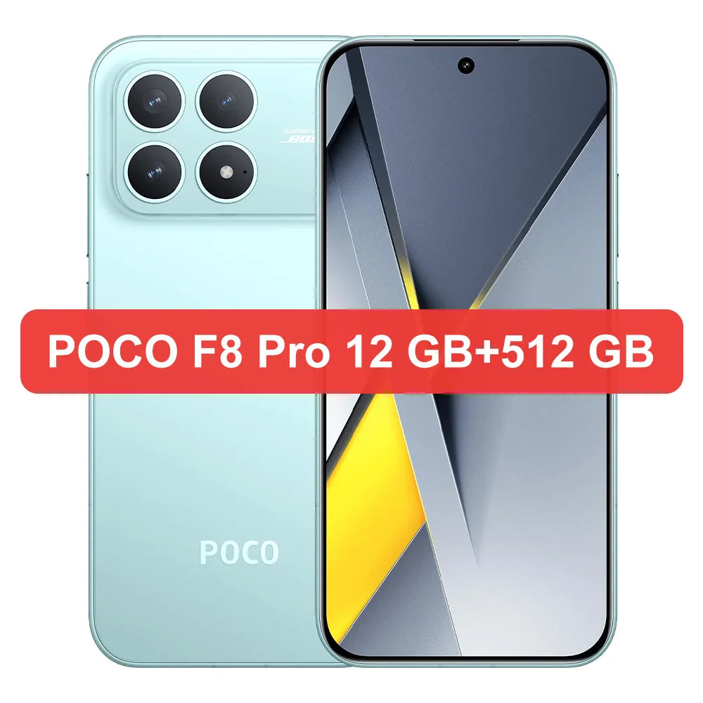POCO F8 Pro 5G Global Version Smartphone Snapdragon® 8 Elite 6.59" Eye-care AMOLED Display 100W HyperCharge 6210mAh IP68 NFC