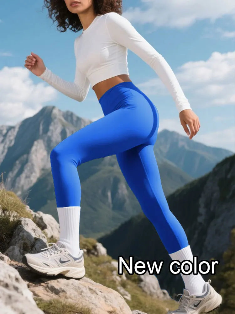 Summer Sale High-Waist Yoga Pants - 4-Way Stretch Quick-Dry Leggings for Running Cycling Gym Workout