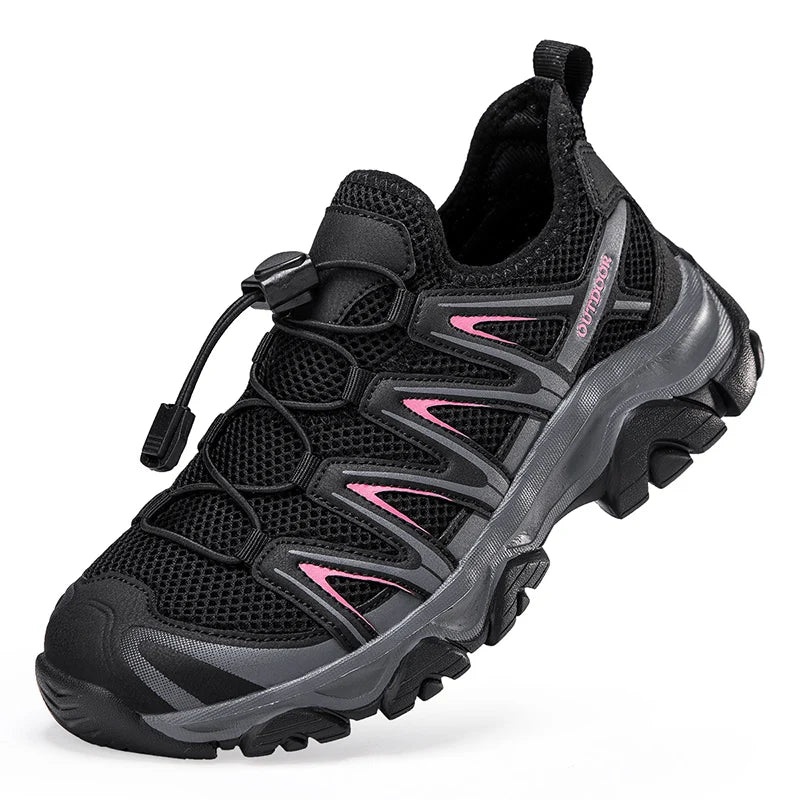 Women Summer Hiking Shoes Breathable Lightweight Outdoor Trekking Sneakers for Mountain Climbing