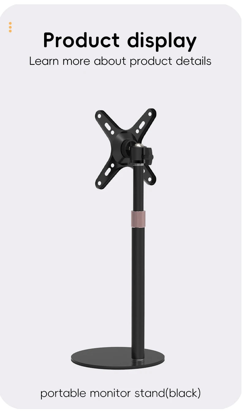 Artpowers VESA Monitor Desk Mount Single Monitor Stands Freestanding fits 13'' to 18'' Computer Screen with Height Adjustable