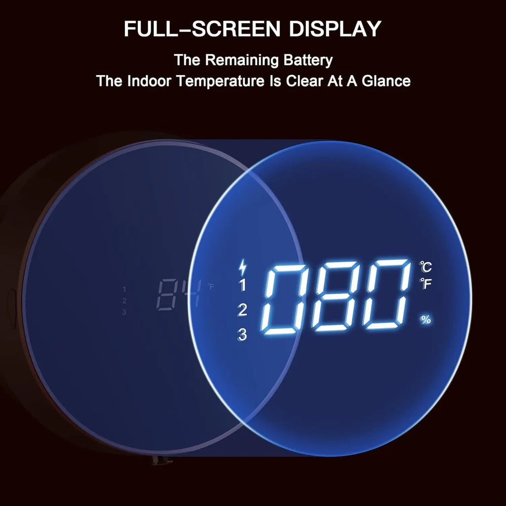 Automatic Foaming Soap Dispenser - Touchless Wall Mount, LED Temp Display, USB Rechargeable for Bathroom, Kitchen&Commercial Use