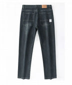 Spring and Autumn Men's Baggy Jeans Casual Straight Stretch Versatile Wide-leg Business Denim Pants Comfortable Loose Trousers