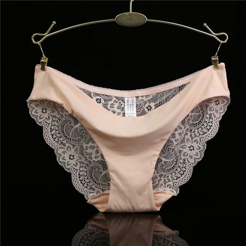 Woman Lace Panties Sexy Transparent Panty Low-Rise Cotton crotch Briefs Plus Size Ladies Underwear Intimates New Hot Sale Secondary image
