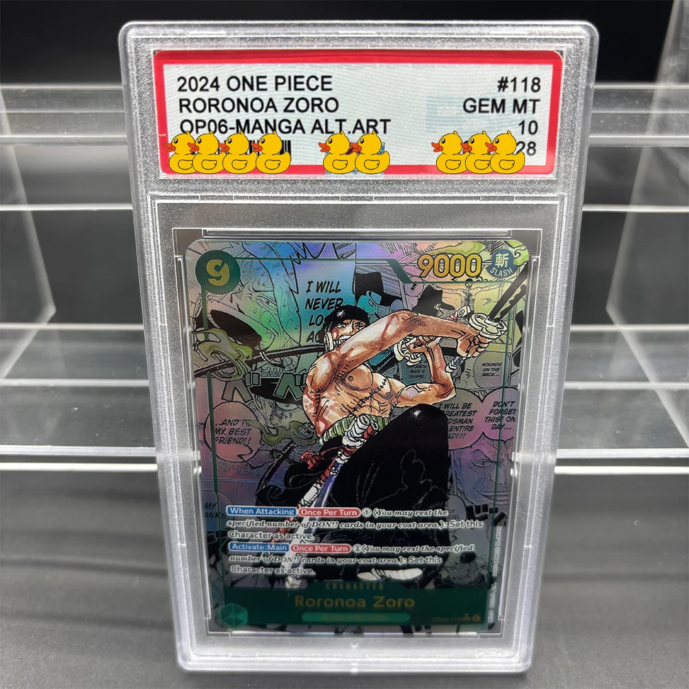 DIY OPCG Rating Card Collection Card 2023 ONE MONKEY D. LUFFY OPO5-MANGA ALT.ART Copy 10Points Rating Card Anime Game Gift