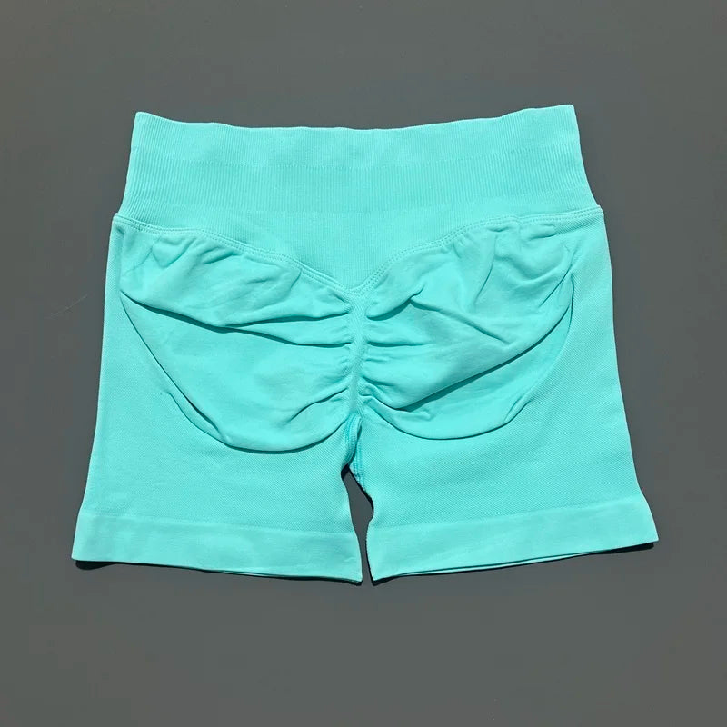 HISTELLO Impacts Shorts 4.5" Women Fitness Sports Biker Shorts Low Waist Gym Short Workout Scrunch Butt Yoga Seamless Leggings