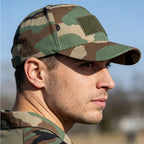 Men's Camouflage Tactical Baseball Cap With 3 Velcro Patches Military Camouflage Hat Cap For Outdoor Jugle Fishing Hiking Caps