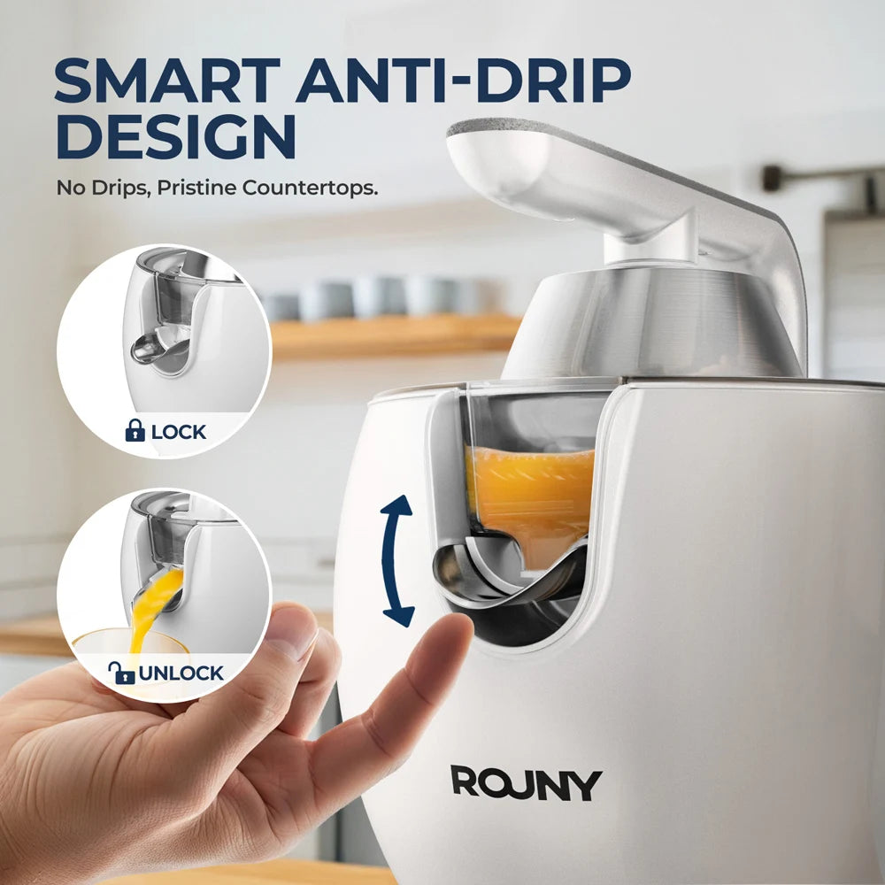 Powerful 850W Electric Citrus Juicer Squeezer, Quiet Orange Juice Extractor Machine