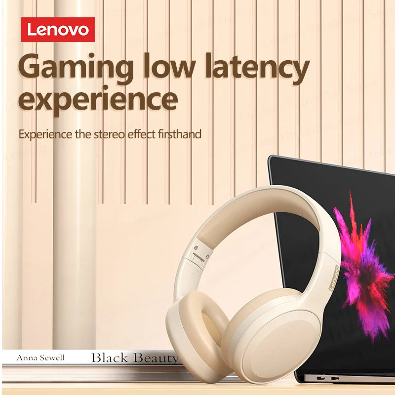 Choice Lenovo th30 wireless headphones Bluetooth earphone 5.0 foldable headset sport headphone game Fone Bluetooth earbuds