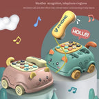 Baby Storyteller Electric Toy Children's Educational Early Learning Simulated Telephone Car Model with Light Music