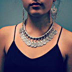 Multi-style Vintage Coin Choker Necklace for Women Boho Afghan Ethnic Gypsy Native Tribal Dress Turkish Pakistan Indian Jewelry