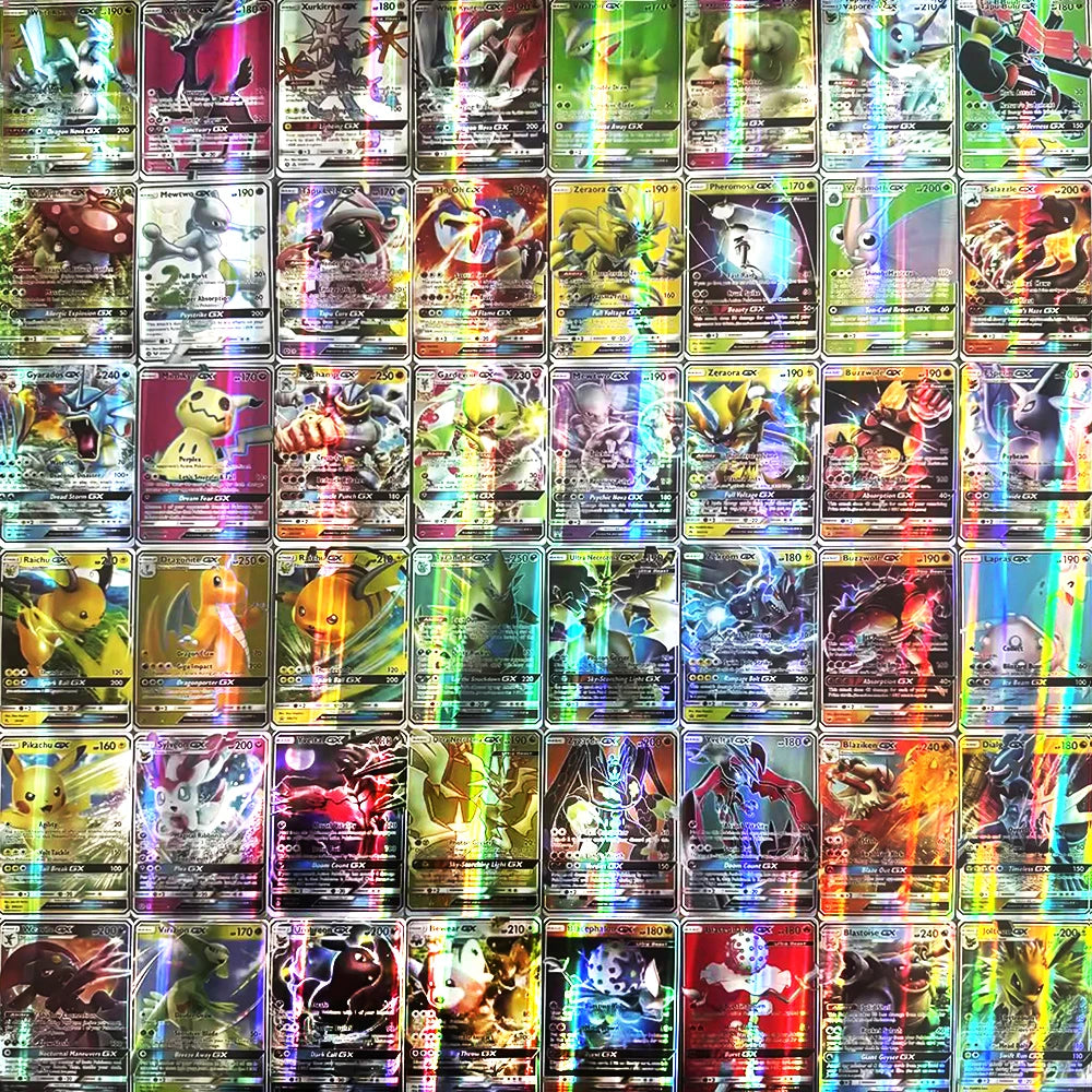 10-100Pcs Pokemon Cards English French Spanish German Italian GX Team Vmax EX Shining Game Battle Trading Collection Card Toys Main image