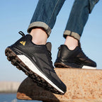 HIKEUP Outdoor Men's Sneakers Women Breathable Trail Running Shoes Hiking Shoes Trail Male Comfort Trekking Running Sneakers