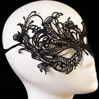 Women Carnival Mask Hollow Lace Masquerade Face Mask Princess Prom Party Props Black Eye Mask Halloween Costume for Women