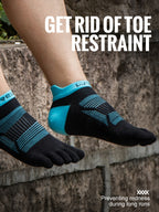 WRELS Toe Socks Running Socks for Men Women Athletic Breathable Five Finger Socks High Performance Athletic  Five Toe Socks