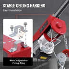 SucceBuy 2640Lbs Electric Hoist Winch 230V with 14ft Wired Remote Control 40ft Single Cable Lifting Height Lift Hoist for Garage