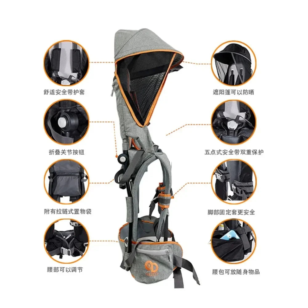 1 Pcs Child Carrier Saddle Shoulder Straps Children Travel Bag with Shoulder Straps Dad Hiking Single Shoulder Baby Carrier