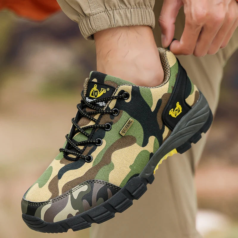 Men Casual Shoes Summer Outdoor Sneakers Women Footwear Trainer Camouflage Shoe Anti Slip Wear-Resistant Hiking Footwear