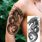 1 Sheet Cobra Snake Dragon Scorpion Temporary Tattoos For Men Women Waterproof Long Lasting Lion Tiger Wolf Fake Tattoo Stickers