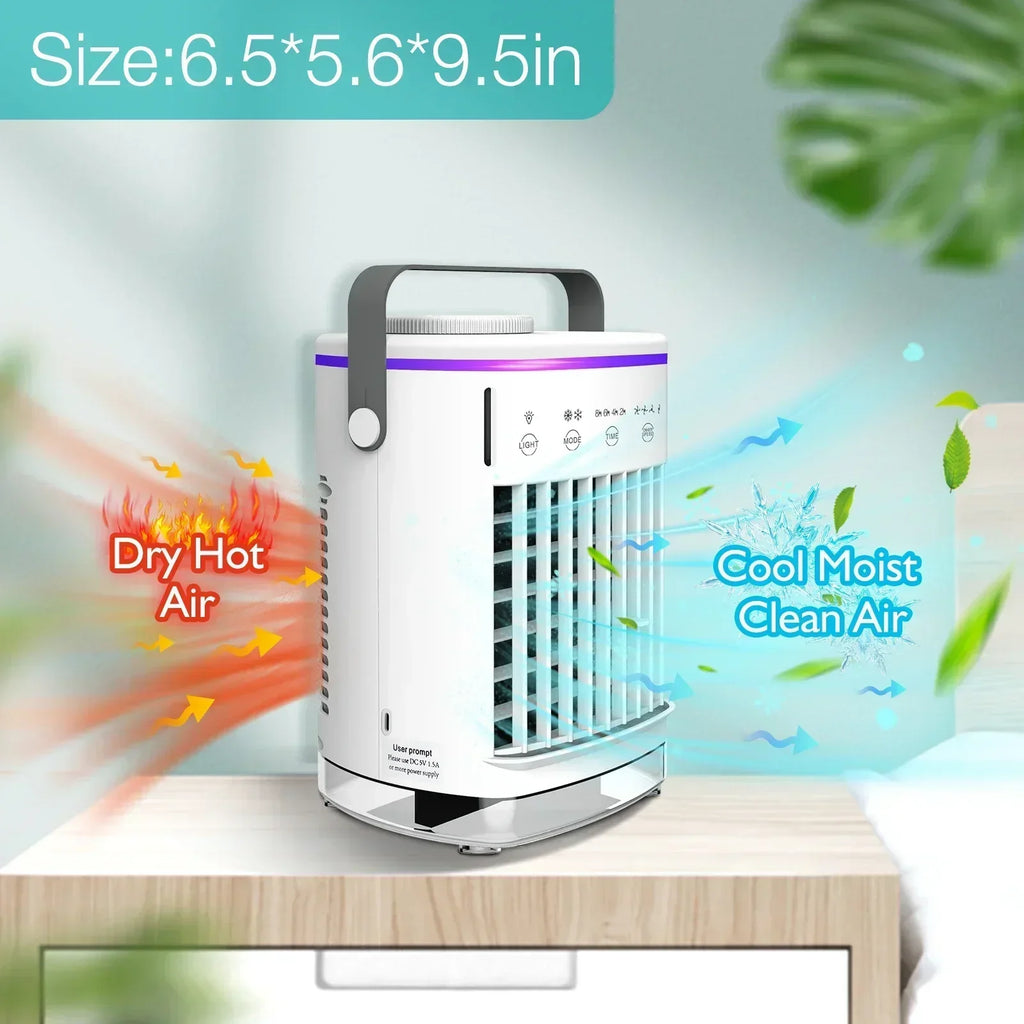 Mobile Home Cooler Fan Mini Multi-use USB Air Cooler Mist Humidifier High Speed Wind
