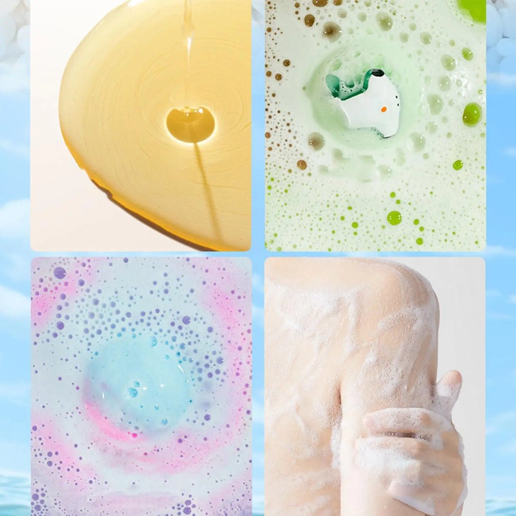 12pcs Kids Bath Bombs With Surprise Sea Animal Toys Inside Ocean Bath Salt Balls unique relieve fatigue Safe Ingredients