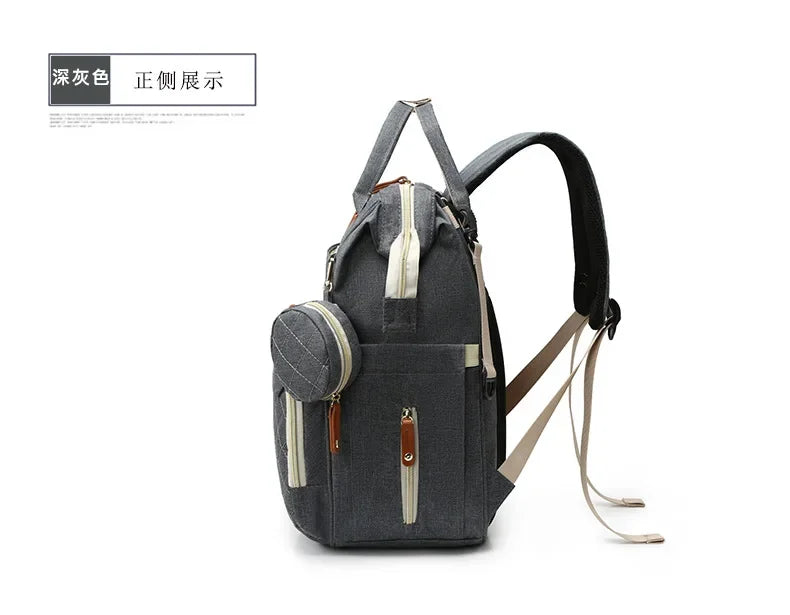 USB Mummy Bag Diaper Bag Baby Care Large Capacity Mom Backpack Mummy Maternity Wet Bags Waterproof Baby Pregnant Nappy Backpack