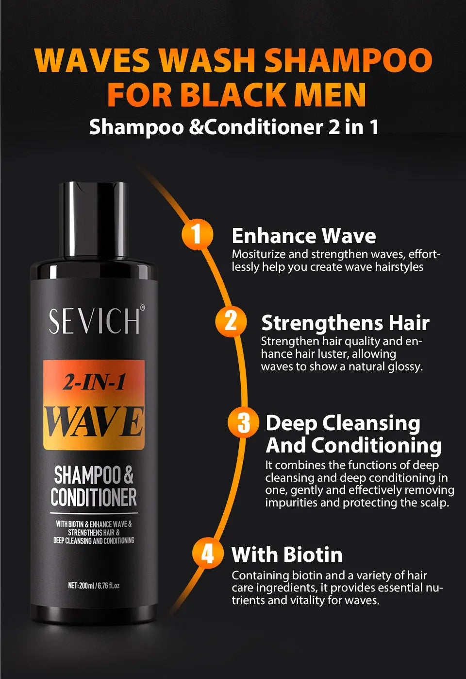 Deep Wave Control Pomade 360 Biotin Sport Strong Hold Wave Hair Gel With Brush Wavy Hair Oil Shampoo Conditioner Styling Care