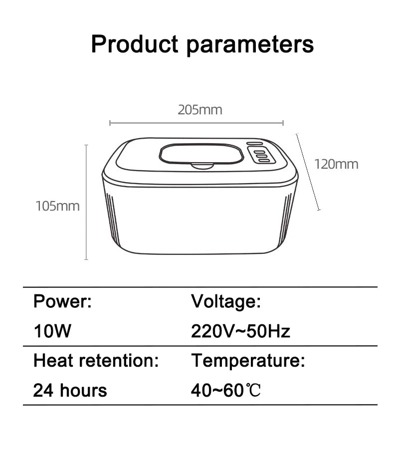 USB Baby Wet Wipe Warmer Electric Tissue Heater Cotton Towel Dispenser Digital Adjustable Temperature Thermostat Napkin Case EU