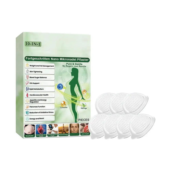 2026 Newest Nano Microneedle Firming Sticker - Moringa & Curcumin Extract, Skin Tightening, Fat Management For Women Men