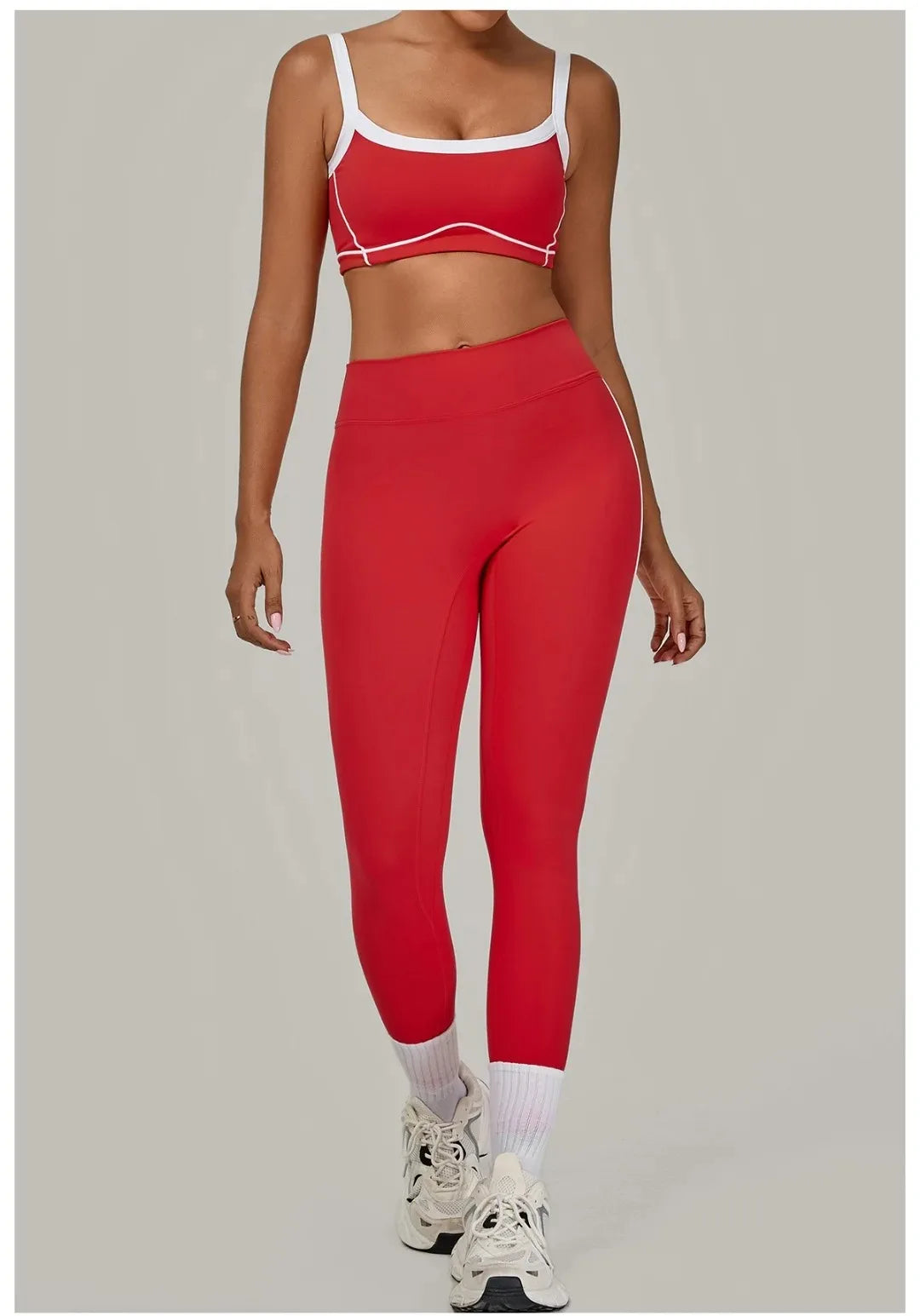 2PCS Women's Yoga Set High Waist Peach Hip Removable Padding Sports Bra Pants Fitness Suit Running Workout Gym Leggings Yoga Set