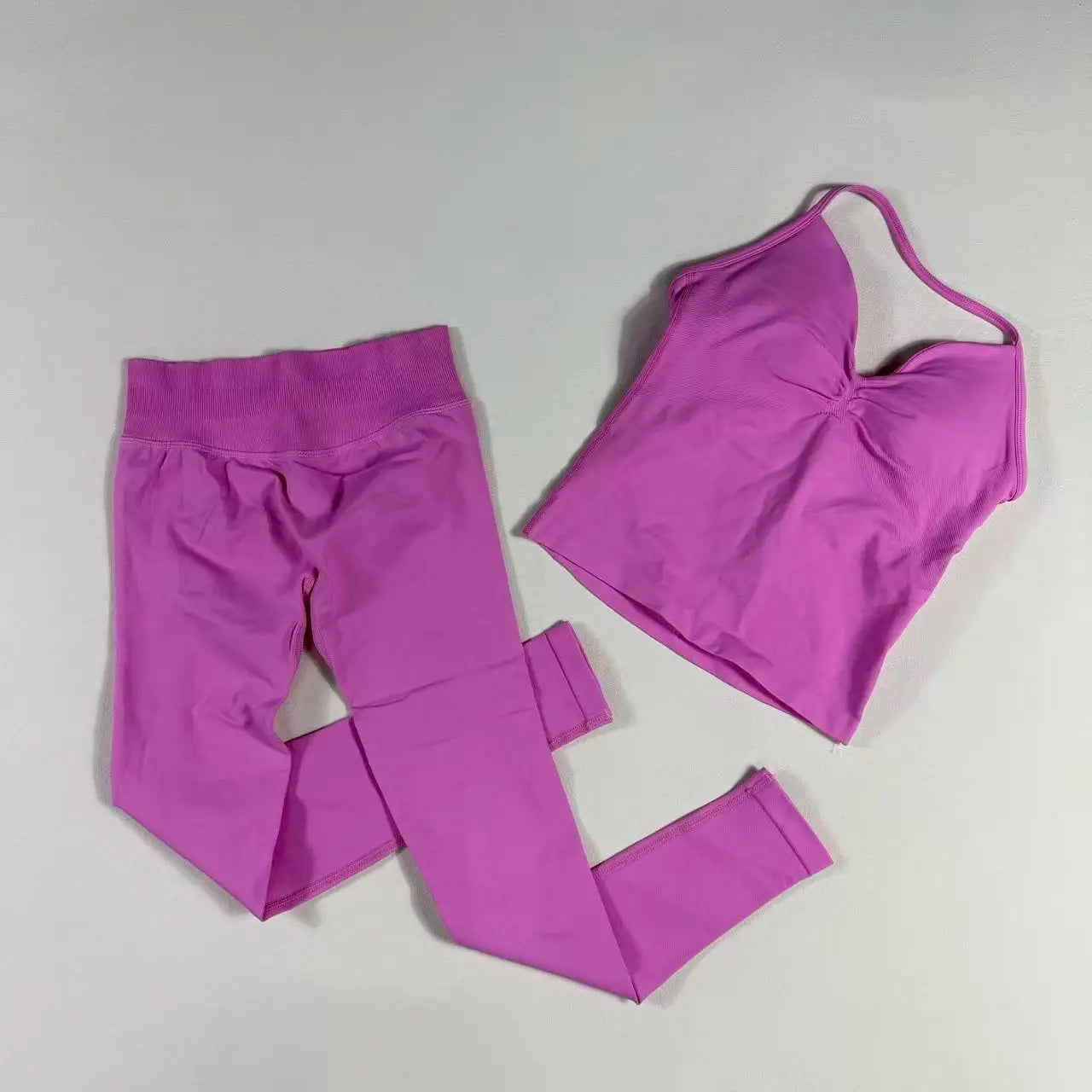 UETEEY Seamless Gym Set Women Tank Tops High Waist Scrunch Yoga Leggings Fitness Clothes Workout Sets Gym Suit Activewear Secondary image