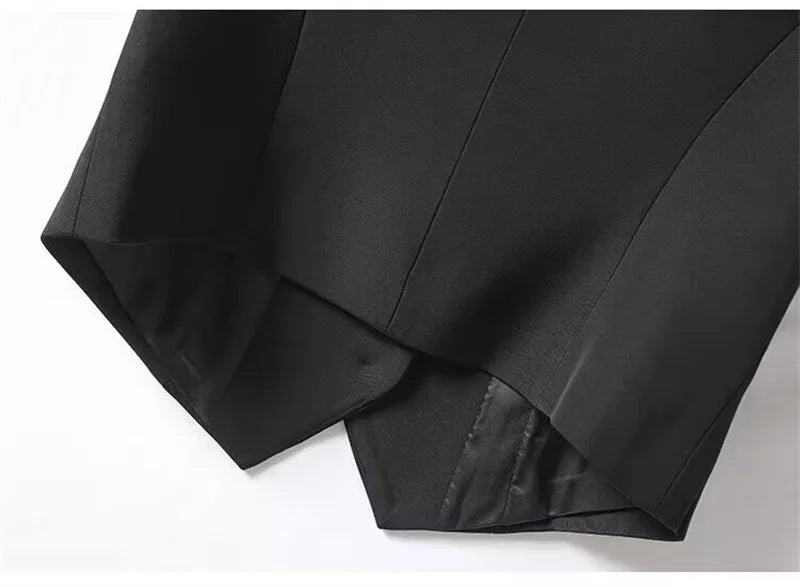 Spring Summer Korean Fashion Vest 2025 New Women Short Fashion V-neck Sleeveless Casual Blazer Waistcoat Coats Female Tops