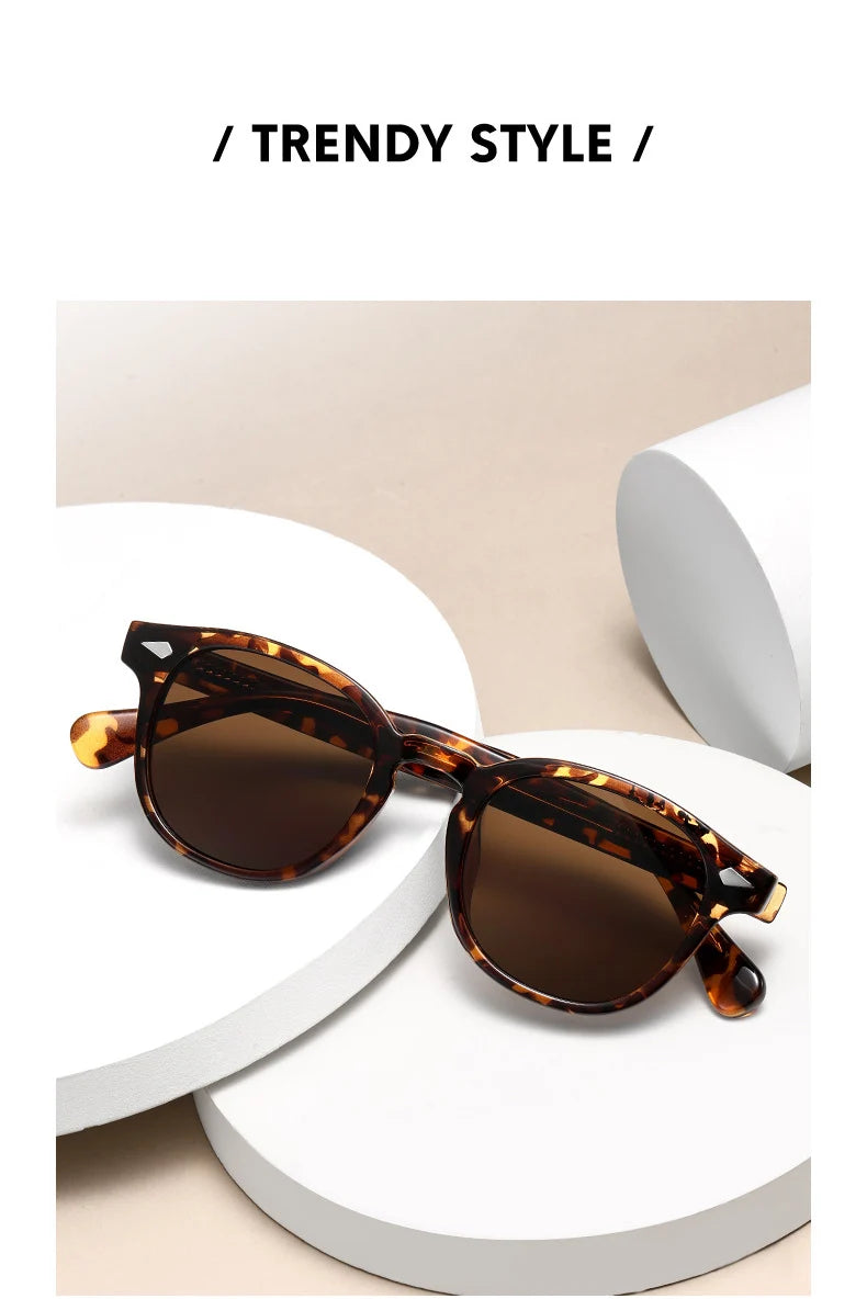 O-Q CLUB Retro Round Men Sunglasses Women's Sun Glasses Woman UV400 Lunette Zonnebril Dames Polarized Lenses Man Eyewear Vintage