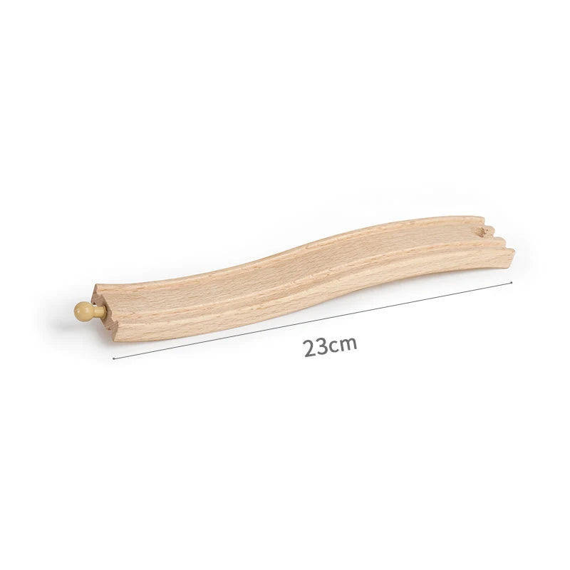 Wooden Train Track Assembly Toys For All Thomas Trains Car Bridge Piers Traffic Light Beech Wooden Railway Kid Creative Toy
